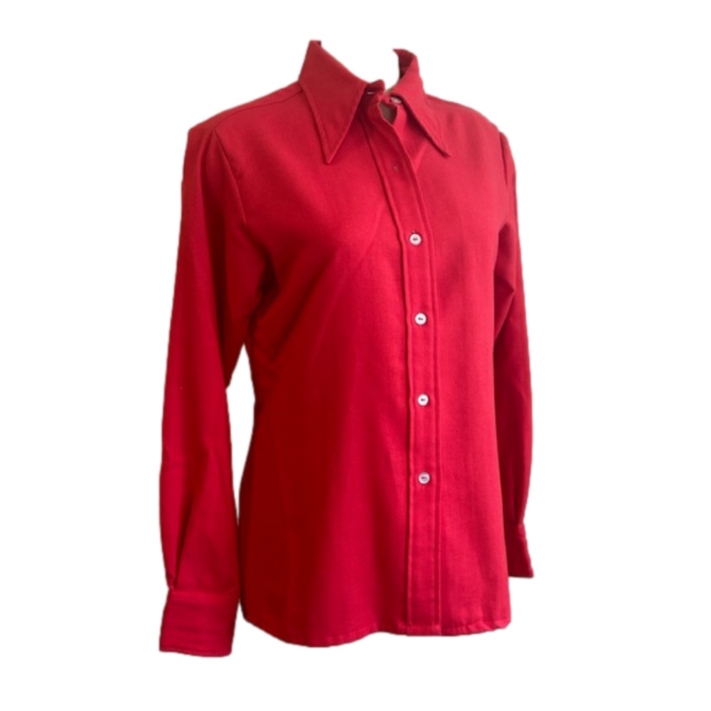 Christian Dior VTG button down wool / cotton Shirt sz 14